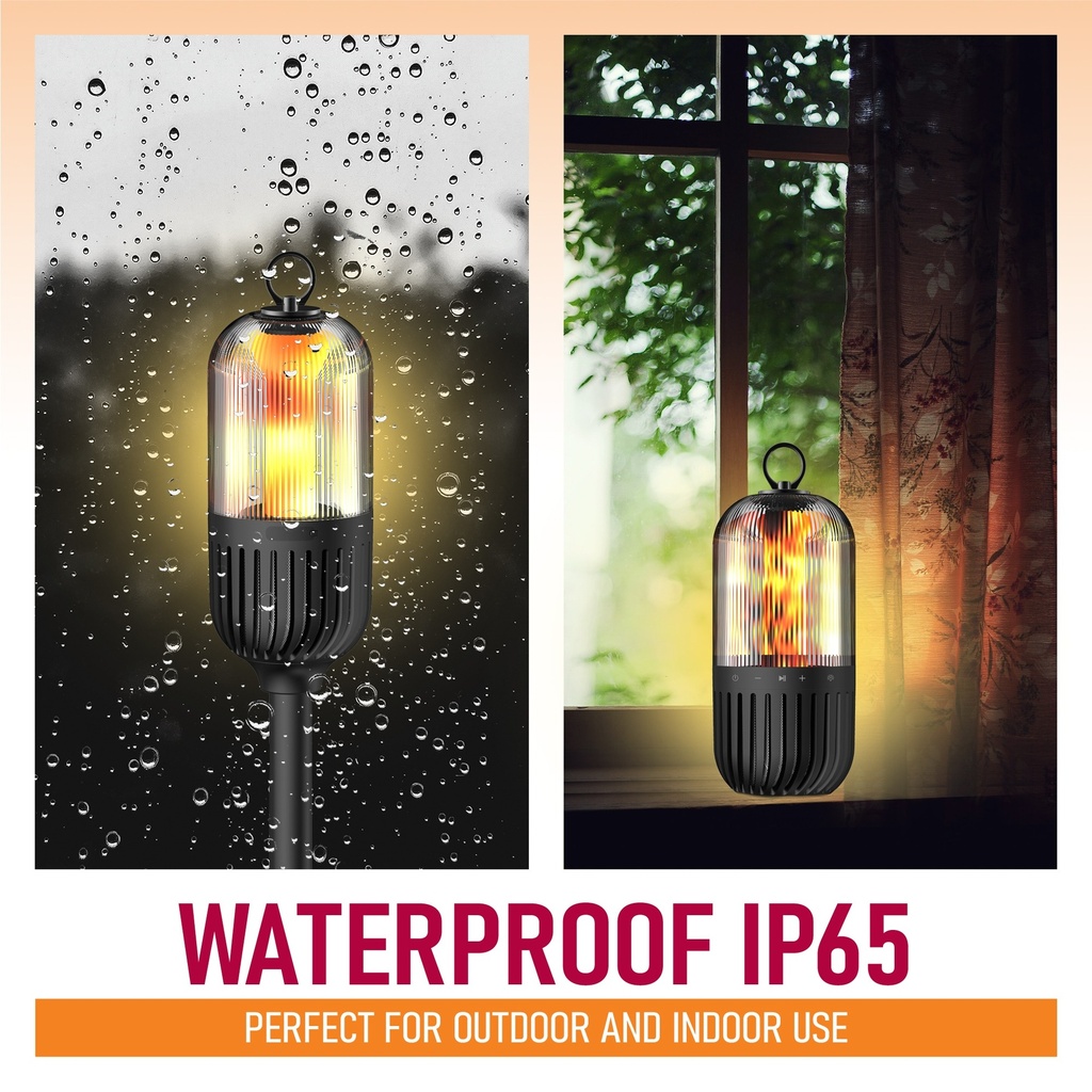 Portable Outdoor 5W LED Flickering Flame Torch Wireless Speaker with Pole and Ground Stake | MX-OS021 |