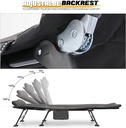 Outdoor Lounger Cot Bed for Sleeping with Carry Bag, Portable Camping Bed for Outdoor Camping Office Use, Supports 300 lbs