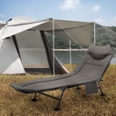 Outdoor Lounger Cot Bed for Sleeping with Carry Bag, Portable Camping Bed for Outdoor Camping Office Use, Supports 300 lbs