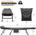Outdoor Lounger Cot Bed for Sleeping with Carry Bag, Portable Camping Bed for Outdoor Camping Office Use, Supports 300 lbs