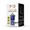 7MD Super Charger 3 in 1 Power bank & GaN Charger With 20W Fast Charging For Phone, Smart Watch, Earpod With Built-in Cable