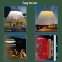 7MD Camping Light, Rechargeable Multi-Functional Powerful Outdoor Light Power:80W Battery Capacity:15,600 mAh