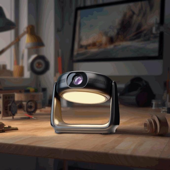 Powerology 300 Ansi Lumens Full HD Portable Projector with Built-in Battery and LCD light | PWHDPBNBK |