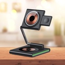 7MD 3 IN 1 Foldable Fast Wireless Charging Station 15W For Phone / Watch / Earpods Model: 7MD-W07