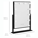 7MD LED Lamp Makeup Mirror with Lights 12 Lamp Dimmable Bulbs, 360 Rotation 3 Color Mode Smart Touch Control Mirrors