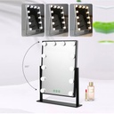 7MD LED Lamp Makeup Mirror with Lights 12 Lamp Dimmable Bulbs, 360 Rotation 3 Color Mode Smart Touch Control Mirrors