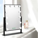 7MD LED Lamp Makeup Mirror with Lights 12 Lamp Dimmable Bulbs, 360 Rotation 3 Color Mode Smart Touch Control Mirrors
