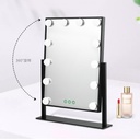 7MD LED Lamp Makeup Mirror with Lights 12 Lamp Dimmable Bulbs, 360 Rotation 3 Color Mode Smart Touch Control Mirrors
