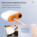 7MD Electric Nail Clipper, 2 in 1 Rechargeable Nail Clipper & Trimmer With Light Model: D606