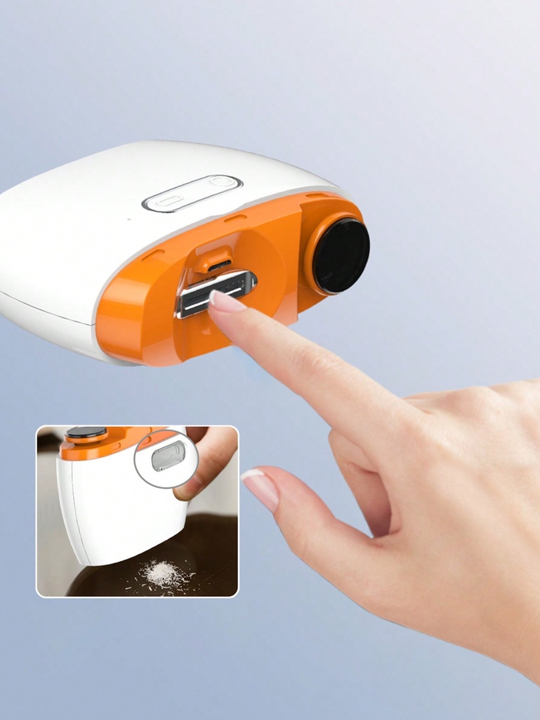 7MD Electric Nail Clipper, 2 in 1 Rechargeable Nail Clipper & Trimmer With Light Model: D606
