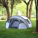 Portable Quick Setup Camping Tent For 2-3 Person With Dual Doors & Windows (280x200x120 H) Grey - Winter Collection