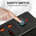 7MD Power Socket 4-Outlet, Power Extension Socket (USB*2+Type-C*4) 3000W