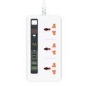 7MD Power Socket, 3-Outlet, Power Extension Socket With Digital Timer, (USB*2+Type-C*3), 3000W 2M, Model:7MD04