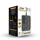 7MD Power Socket, 3-Outlet, Power Extension Socket With Digital Timer, (USB*2+Type-C*3), 3000W 2M, Model:7MD04