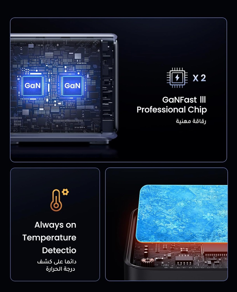 UGREEN 300W [Nexode GaN] USB C Charger 5 Ports Desktop Charging Station Power Adapter Laptop Charger with 240W USB C Cable | CD333/90904B |