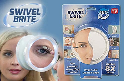 Swivel Brite 8x Magnifying Mirror With Led Light BD-MIR-1