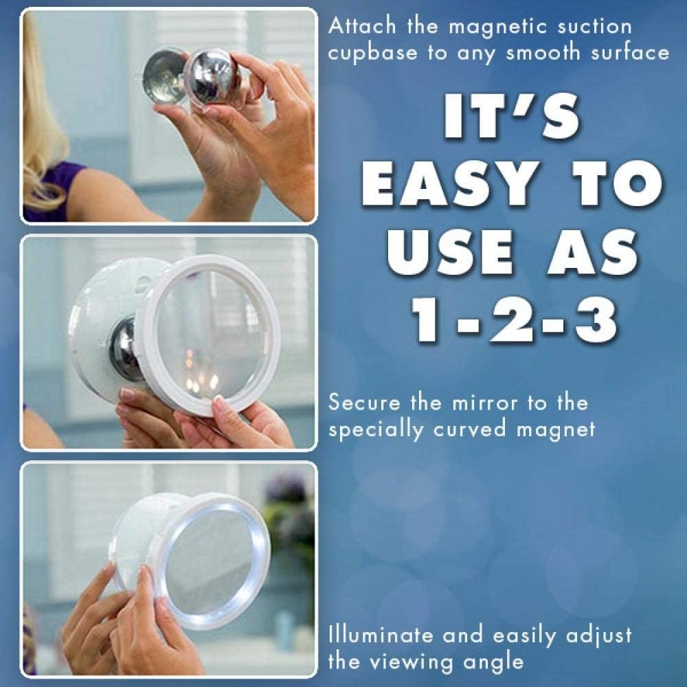 Swivel Brite 8x Magnifying Mirror With Led Light BD-MIR-1