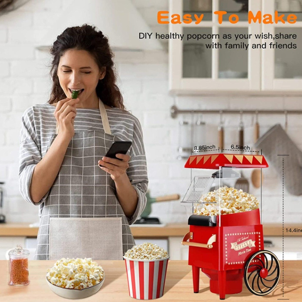 Green Lion Popjoy Popcorn Maker 1200W / 270ML - Red | GNVNTPOPMRRD |