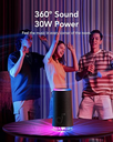 Soundcore Glow Portable Speaker with 30W 360° Sound, Synchronized Radiant Light, 18H Playback, Customizable EQ and Light Show, and IP67 Waterproof | A3166011 |