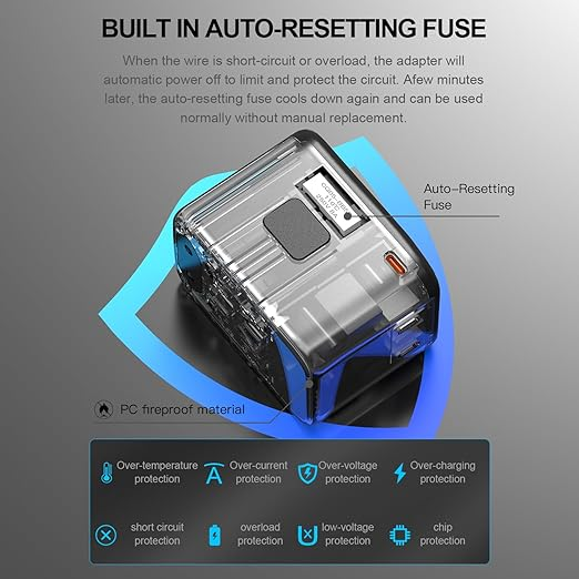 7MD 100W GaN Technology Travel Adapter With 4 USB-C + 1 USB-A Ports | 7MD-WS |