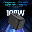 7MD 100W GaN Technology Travel Adapter With 4 USB-C + 1 USB-A Ports | 7MD-WS |