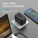 7MD 100W GaN Technology Travel Adapter With 4 USB-C + 1 USB-A Ports | 7MD-WS |