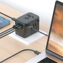 7MD 100W GaN Technology Travel Adapter With 4 USB-C + 1 USB-A Ports | 7MD-WS |