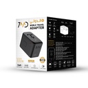 7MD 100W GaN Technology Travel Adapter With 4 USB-C + 1 USB-A Ports | 7MD-WS |