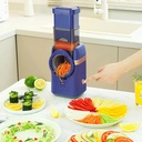 7MD Electric Food Slicer Multifunctional Vegetable Cutter Potato Slicer Rotary Cheese Graters Chopper Shredders | MDQ1B | - Blue