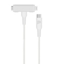 Powerology MFI Braided Type-C to Type-C and Lightning 2in1 C94 Cable 1.2M (PCAB007BK/WH)