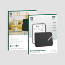 Green Lion 2 in 1 LCD Drawing Board 20" - Black | GN2IN1LCDDRB |