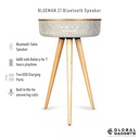 BLUEMAN Z1 Portable Bluetooth Speaker Table, Battery Ash Wood 6600mAh Wireless Charging
