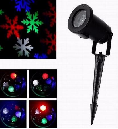 Waterproof LED Projector with Snowflake Light for Christmas, Outdoor Lighting, Landscape Lighting, Garden Party Decoration, Wedding