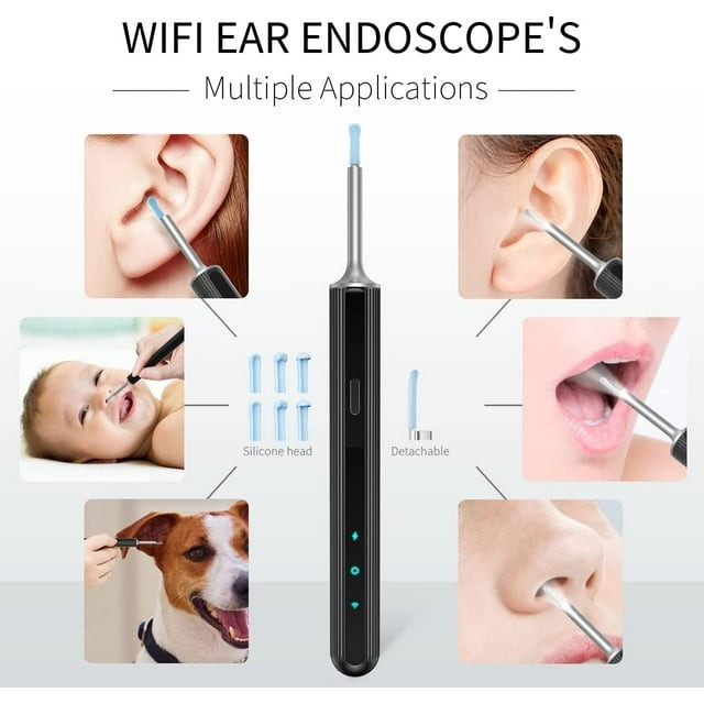 7MD Ear Cleaner Portable Visual Wifi Ear Wax Cleaner Endoscope With Rechargeable Battery | MX8 |