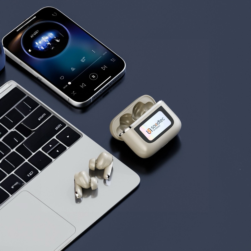 Porodo Soundtec Guide ANC TWS Earbuds with Touch Screen | PD-STGUIDE |