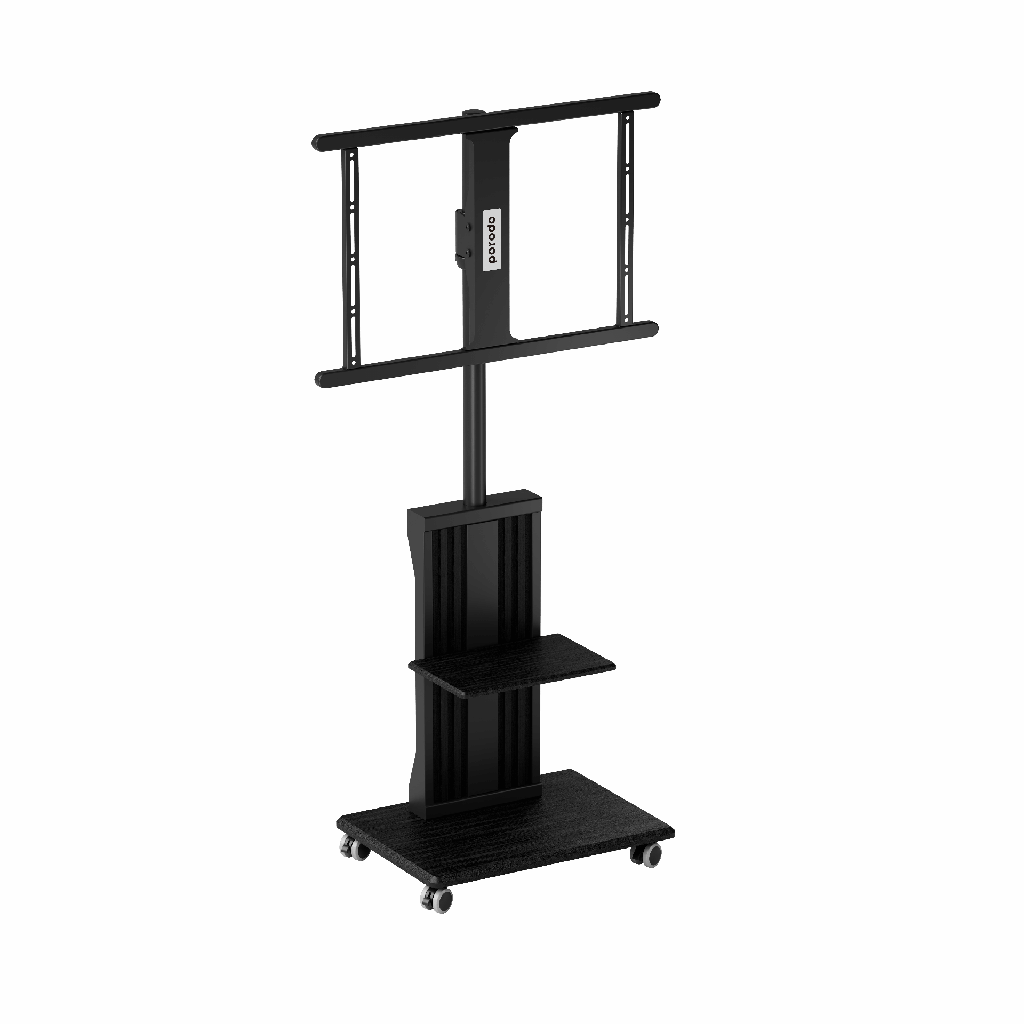 Porodo Mobile TV Stand with wheel 32"-75"| PD-TVFSW-BK |