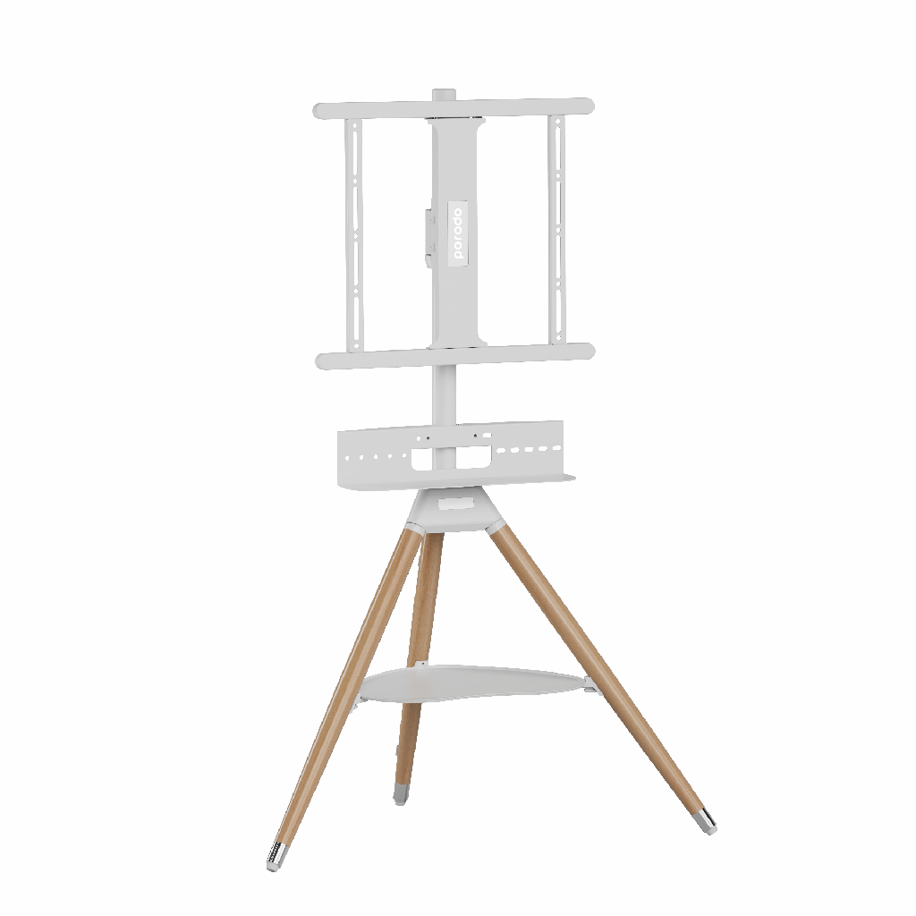 Porodo Tripod Wooden TV Stand For 32" - 65" TVs | PD-ATVFTS-WH |