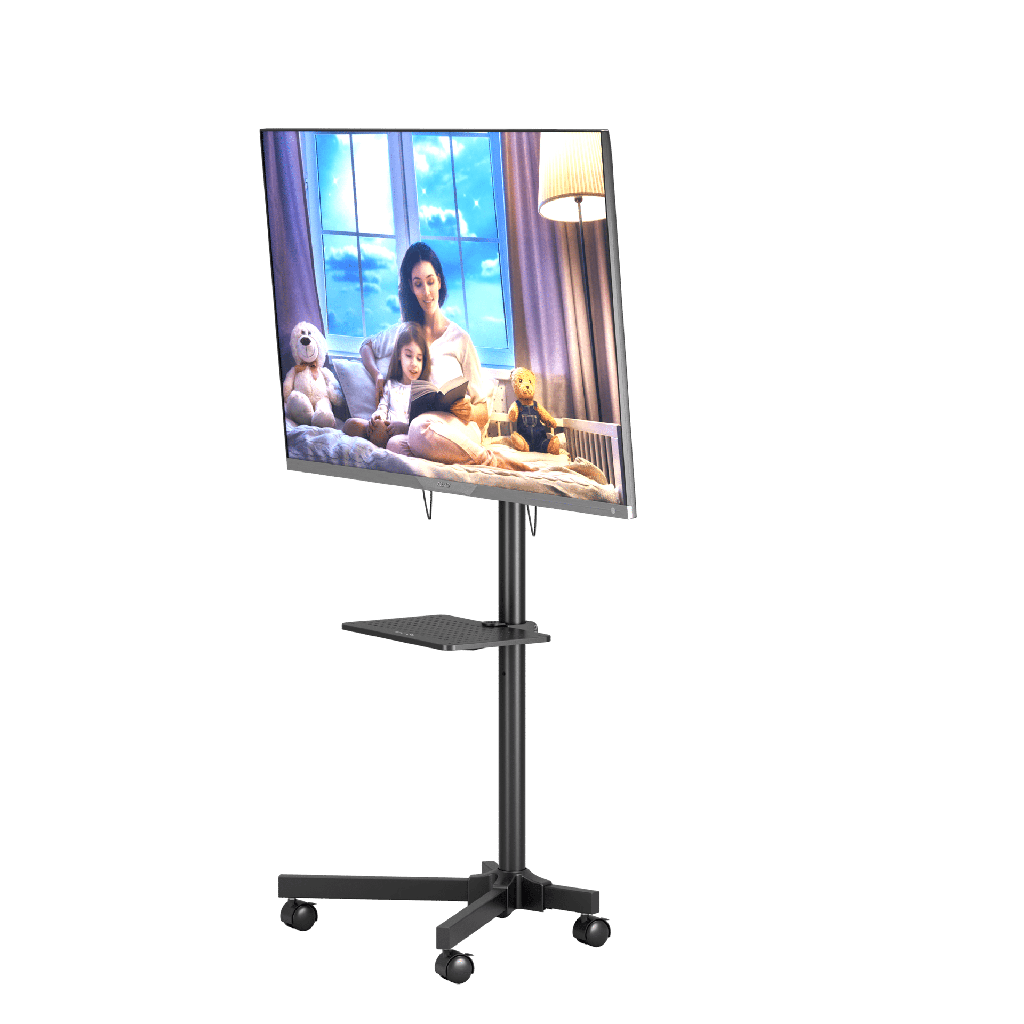 Porodo Mobile TV Stand Dynamic For 23"-60" Inch TVs with MAX VESA 400x400mm | PD-TVCRT-BK |