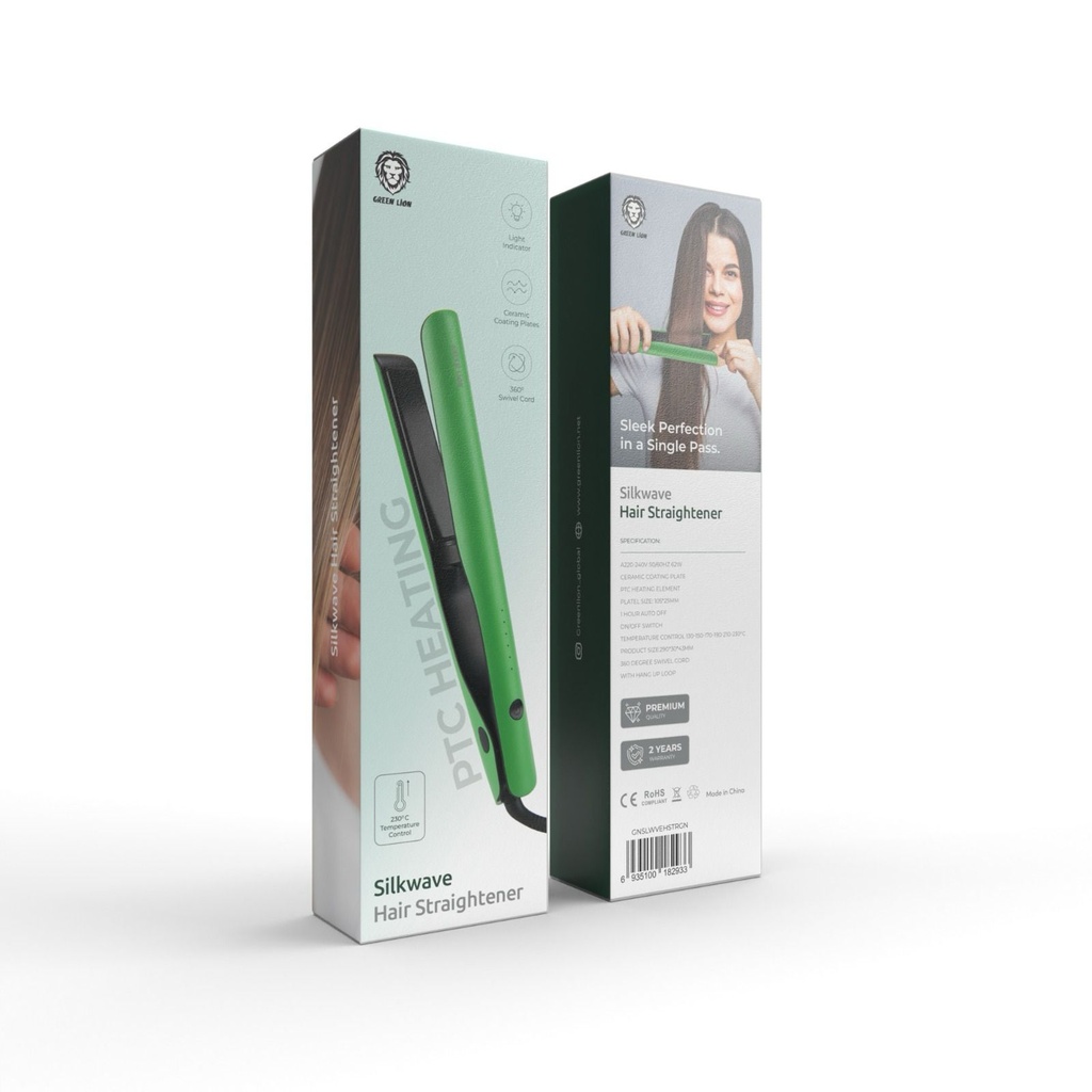 Green Lion Silkwave Hair Straightener PTC Heating (GNSLWVEHSTRGN)