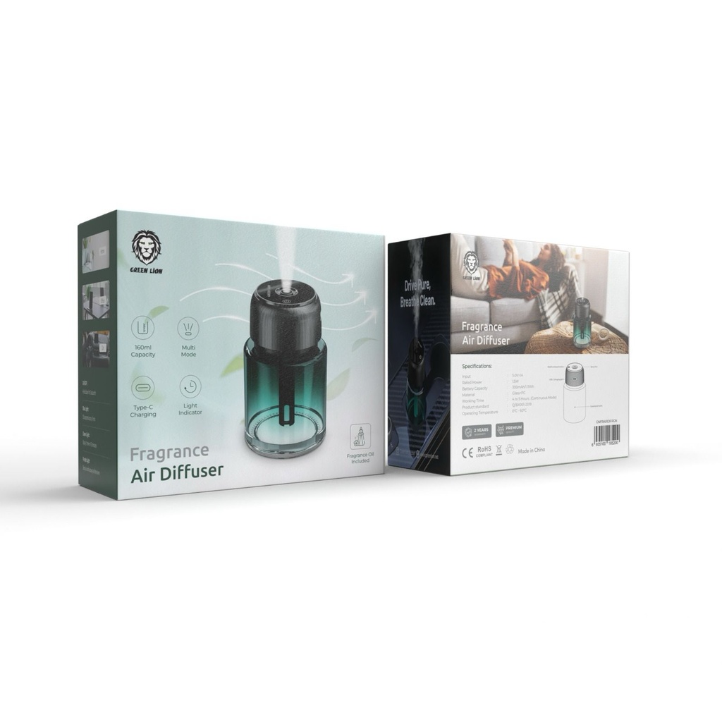 Green Lion Fragrance Air Diffuser With Fragrance Oil Included (GNFRAIRDIFRGN)