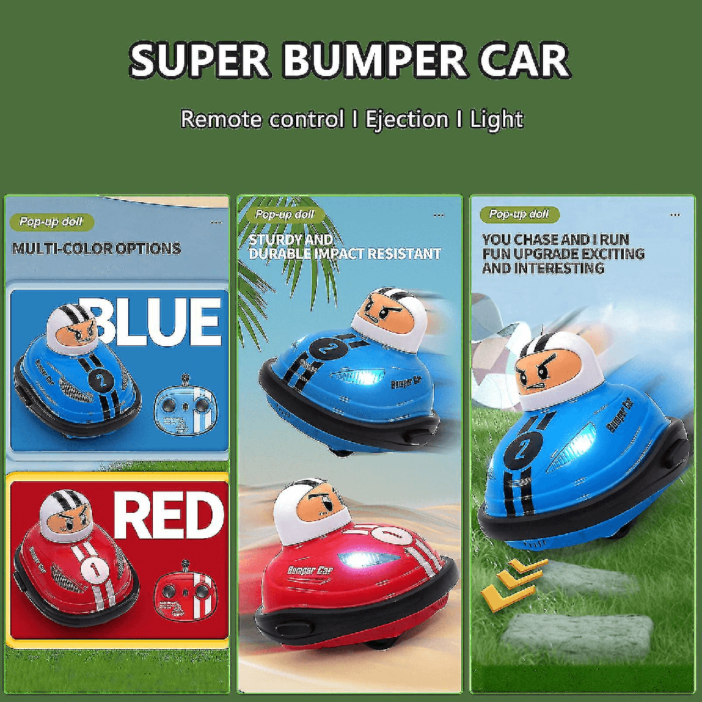 POP UP Remote Control Collision Cars Set of 2 Bumper Cars Toy (6+AGES) NO:0355-1