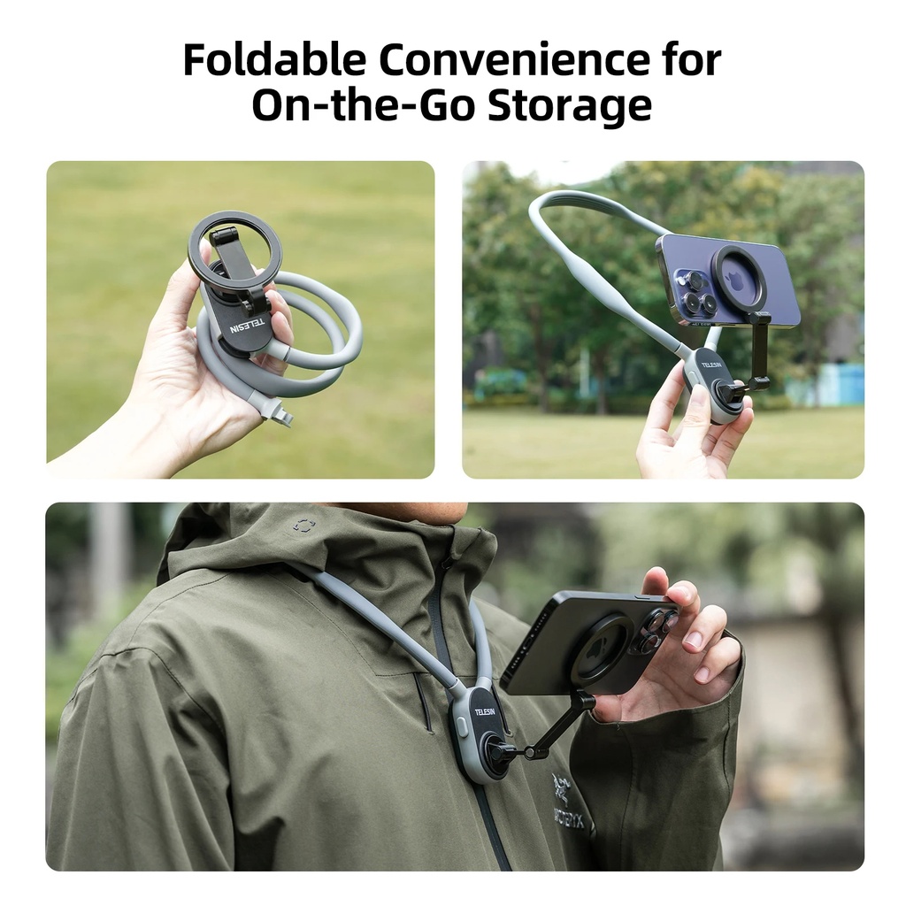 TELESIN Magnetic Neck Holder Mount for Action Cameras Phones | MNM-001 |
