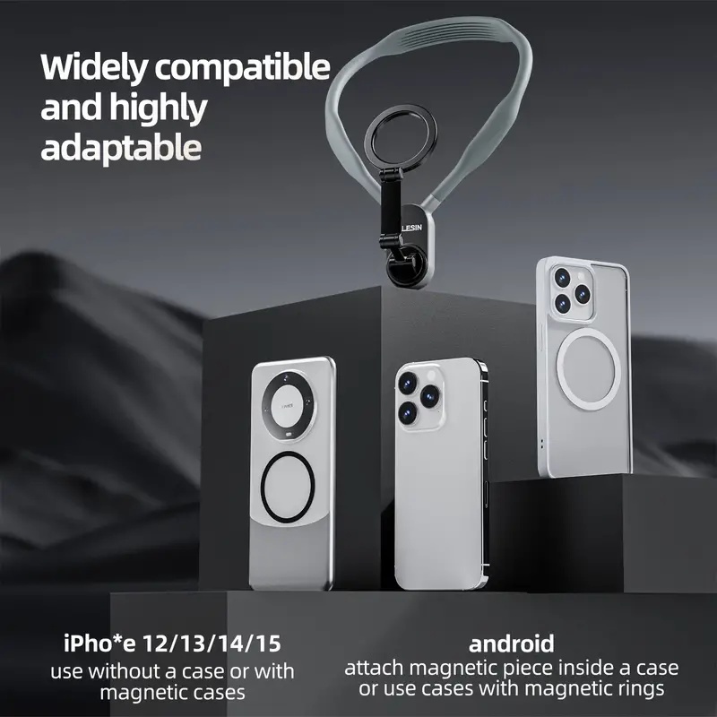 TELESIN Magnetic Neck Holder Mount for Action Cameras Phones | MNM-001 |