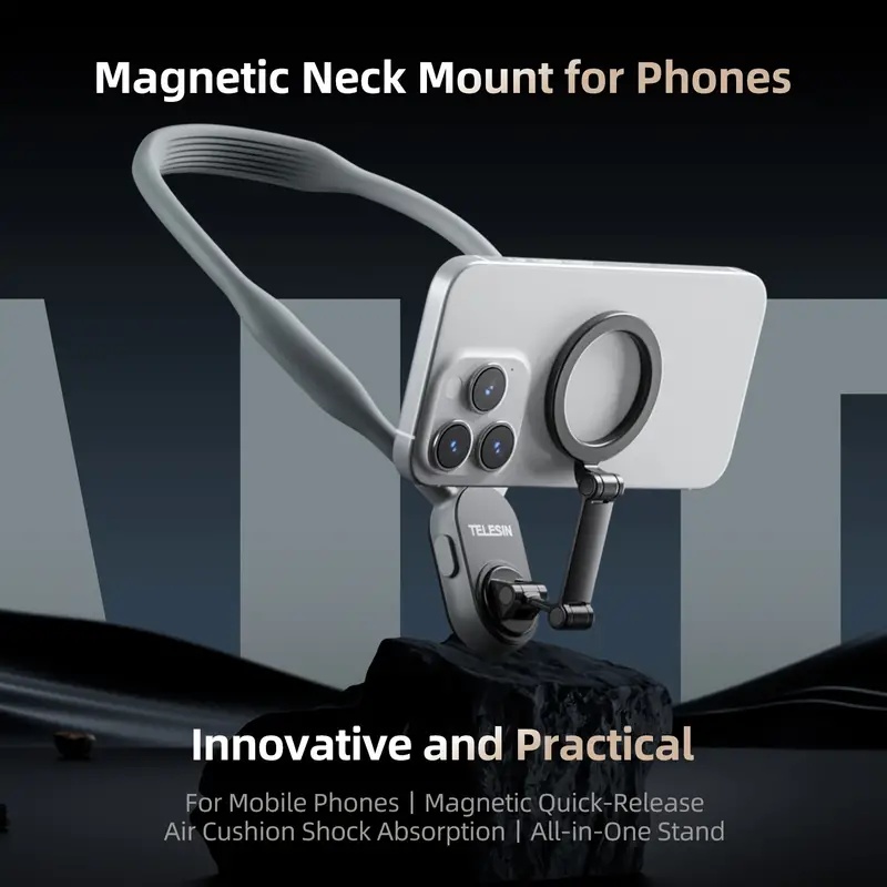 TELESIN Magnetic Neck Holder Mount for Action Cameras Phones | MNM-001 |