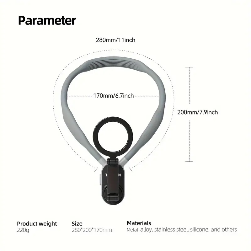 TELESIN Magnetic Neck Holder Mount for Action Cameras Phones | MNM-001 |