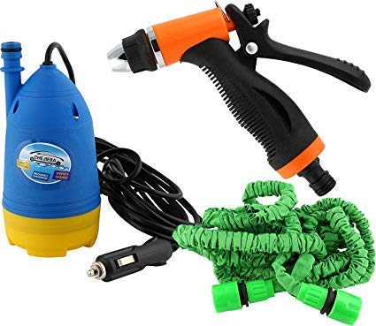 CHEJIEBA Portable Home and Car Electric Pressure Washer With Water Gun + 10m Special Hose Pipe + Submersible Pumps
