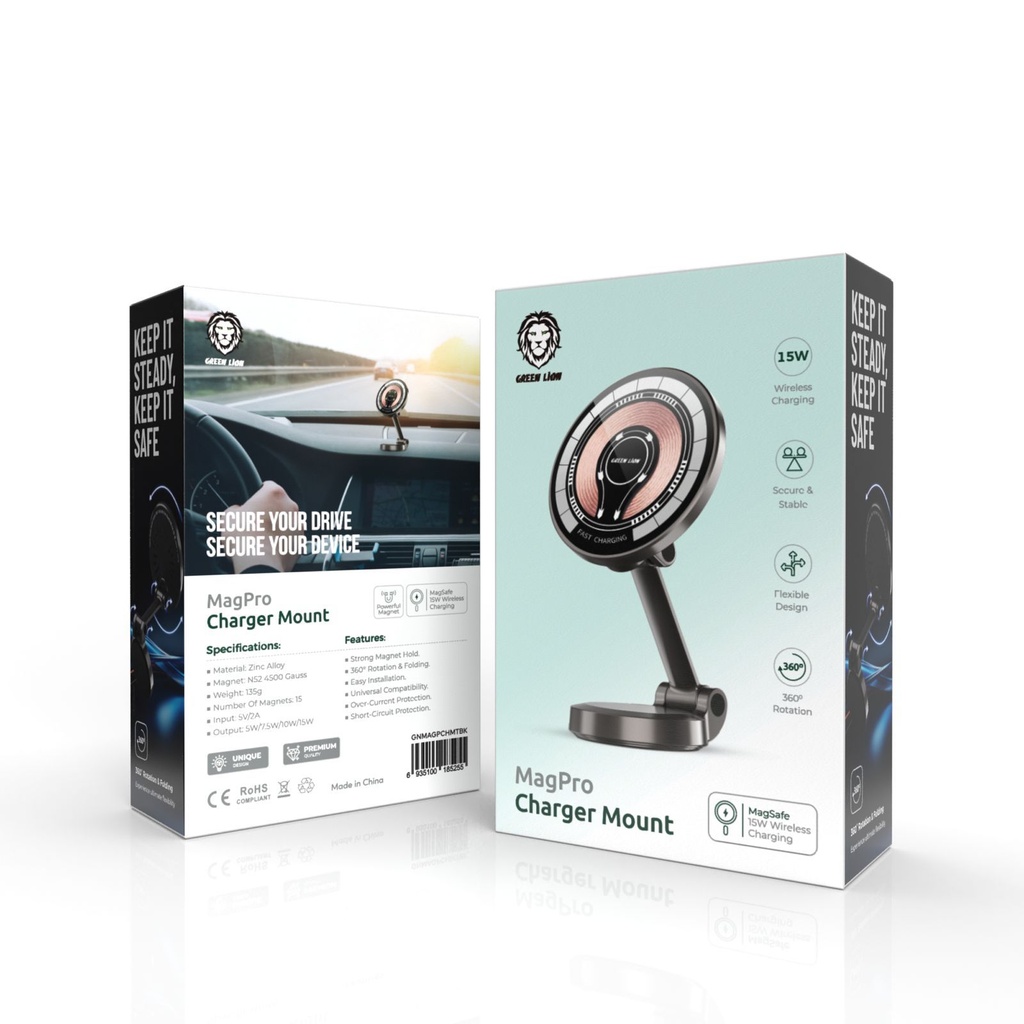 Green Lion MagPro Charger Mount | GNMAGPCHMTBK |