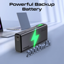 Promate 20,000mAh, 130W Multi-Port Power Delivery Power Bank with TFT LCD Screen | Titan-130 |