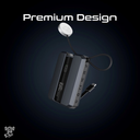 Promate 10,000mAh 30W Power Bank With Apple Watch Charger & Built-in USB-C Cable | Neo-10 |