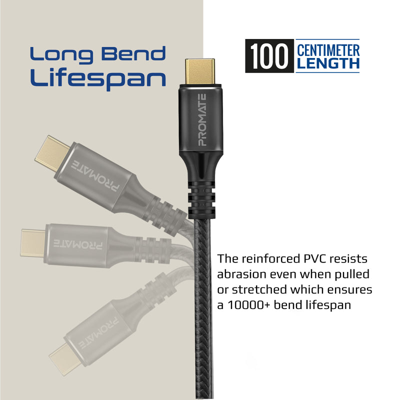 Promate 240W Super Speed Fast Charging USB-C Cable | PowerBolt240-1M |